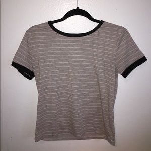 Striped T-shirt with black outlining